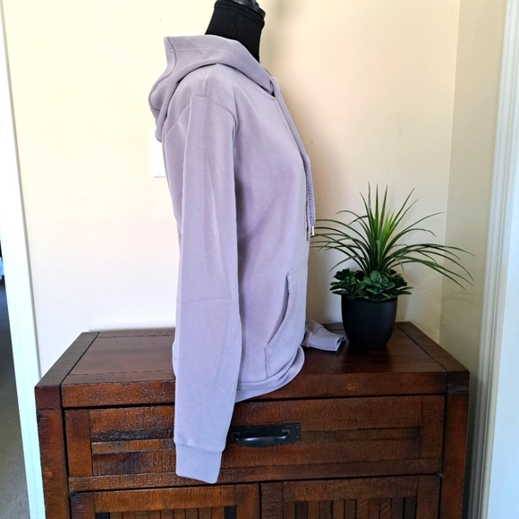 Lazy Pants Brushed Sueded Hoodie Pale Purple Women's Small Cozy Sweatshirt - Picture 2 of 11